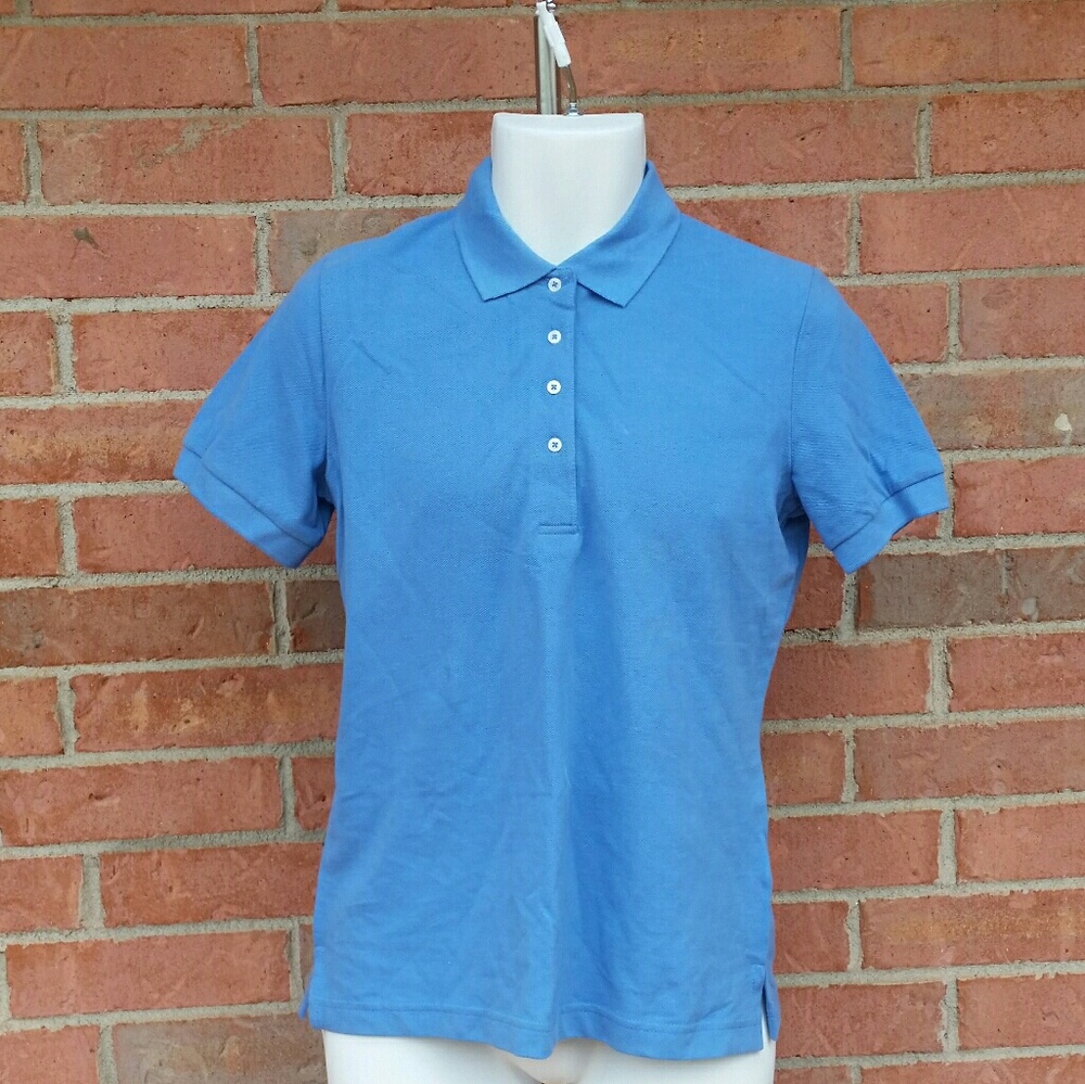 Small Outer Banks 100% cotton blue polo shirt